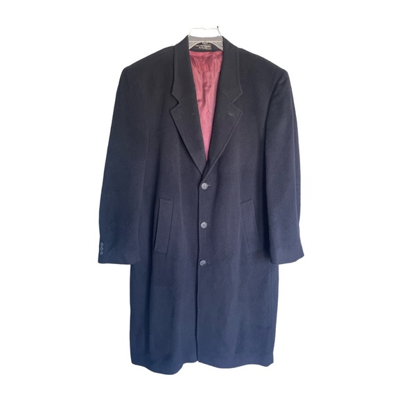 Gianfranco Ruffini Other - Gianfranco Ruffini Men’s Black Cashmere Blend Size R-44 Dress Coat Pea Coat